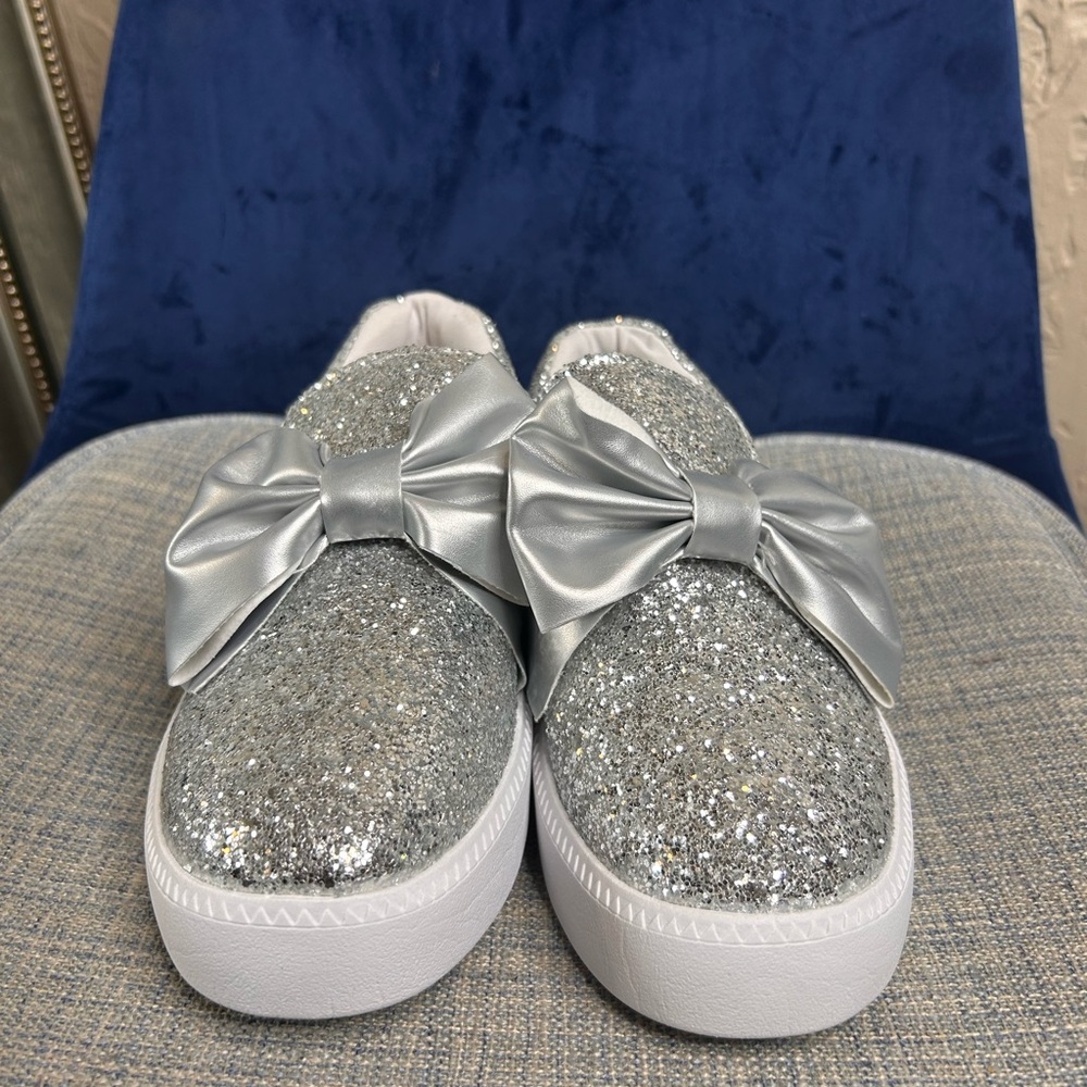 Dream Pairs Silver Glitter Kids Sneakers